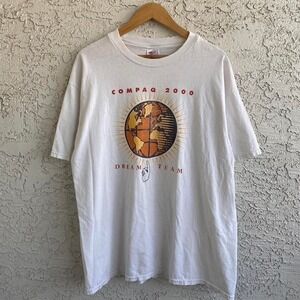 Vintage Compaq 2000 Dream Team Tech Tee Shirt Size XL